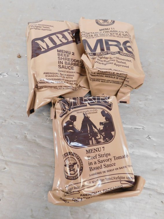 Three MRE Meals