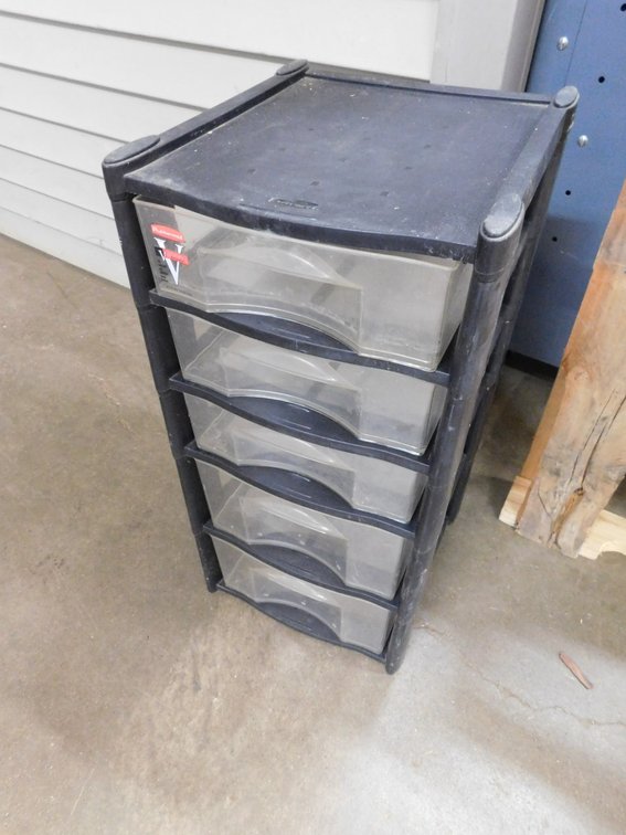 Five Drawer Storage Cabinet 12" x 13" x 26"