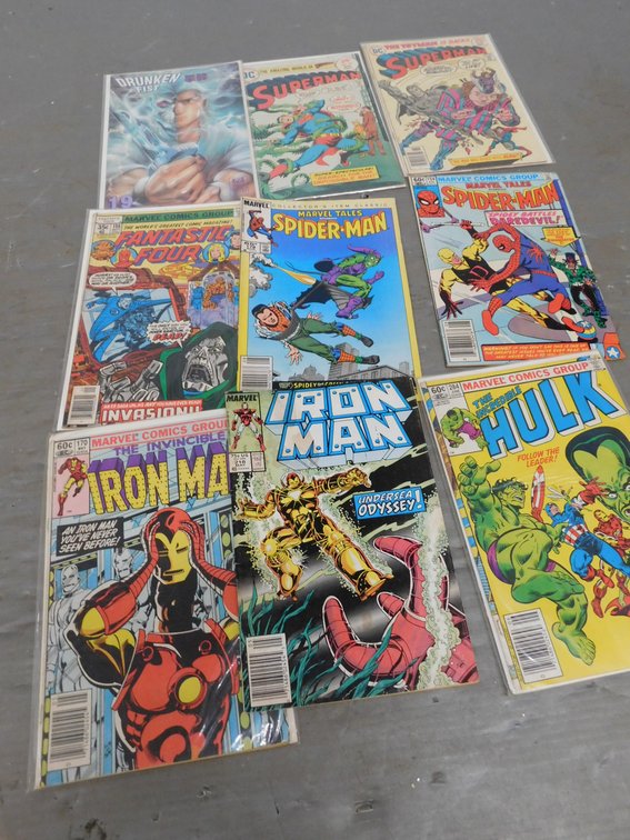 Nine Assorted Comic Books