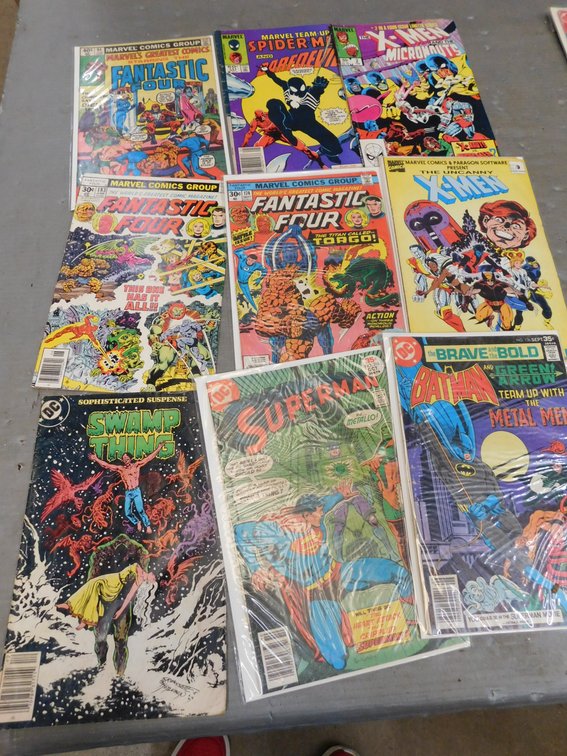Nine Assorted Comic Books