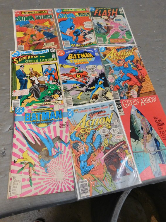 Nine Assorted Comic Books