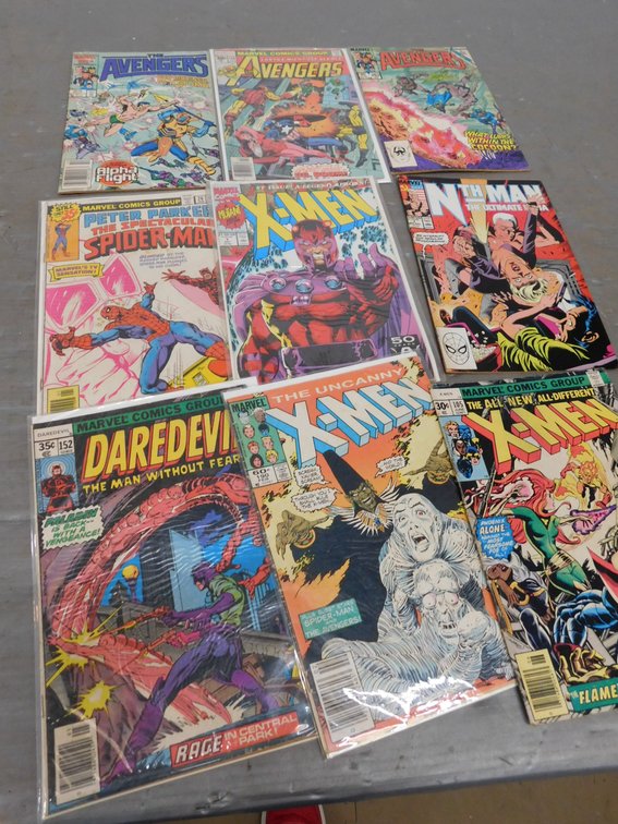 Nine Assorted Comic Books