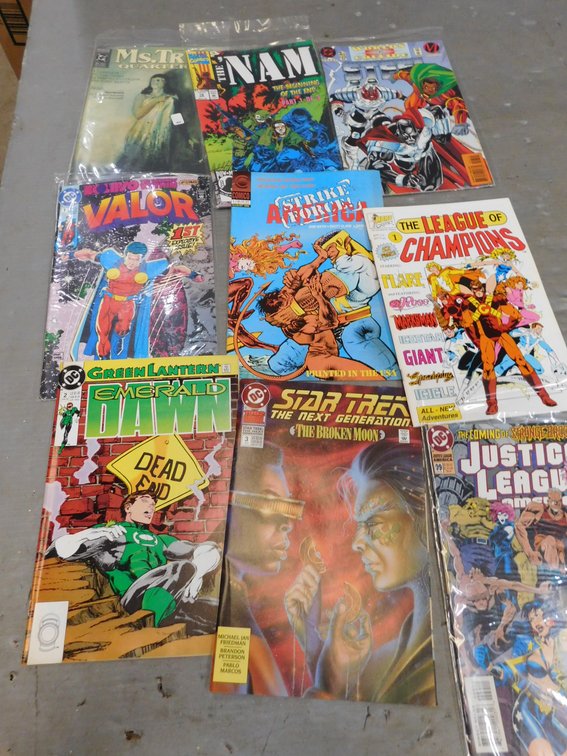 Nine Assorted Comic Books