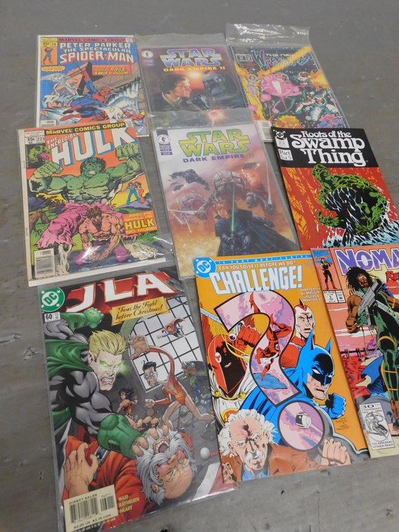 Nine Assorted Comic Books