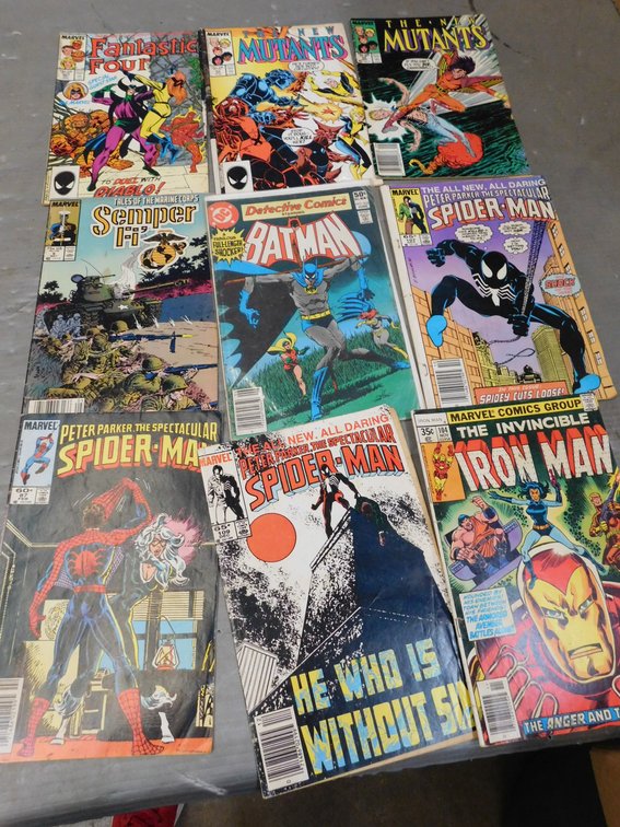 Nine Assorted Comic Books