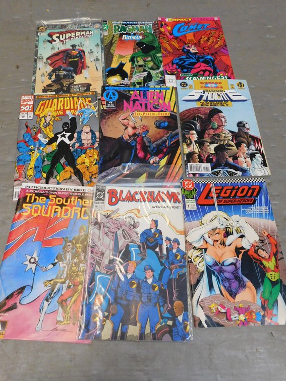 Nine Assorted Comic Books