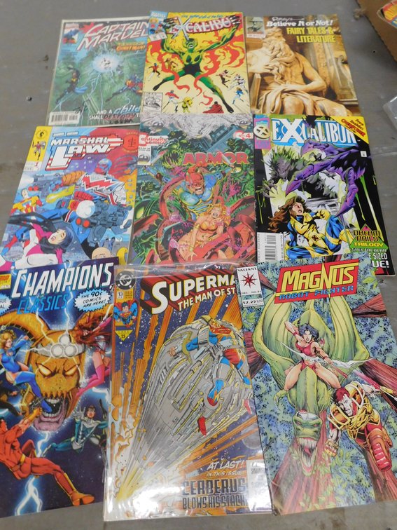 Nine Assorted Comic Books