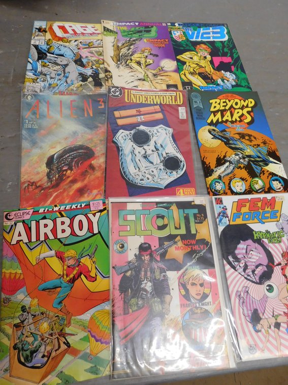 Nine Assorted Comic Books