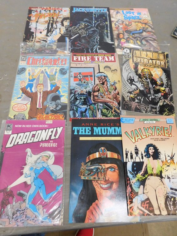 Nine Assorted Comic Books