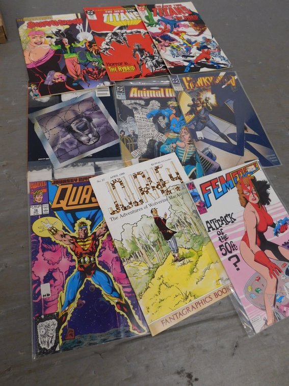 Nine Assorted Comic Books