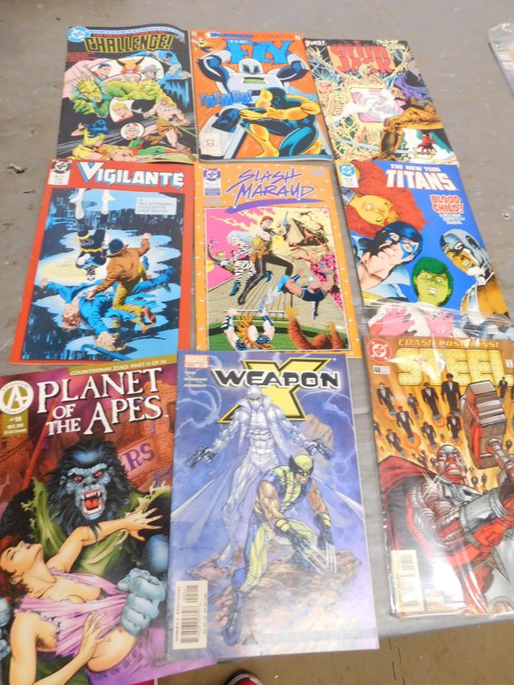 Nine Assorted Comic Books