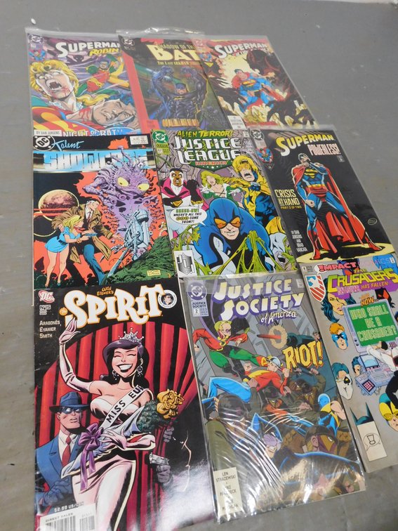 Nine Assorted Comic Books