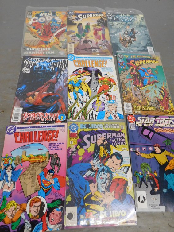 Nine Assorted Comic Books
