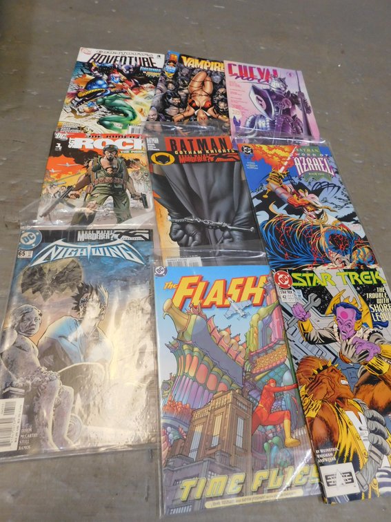 Nine Assorted Comic Books