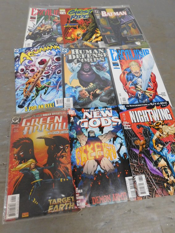 Nine Assorted Comic Books