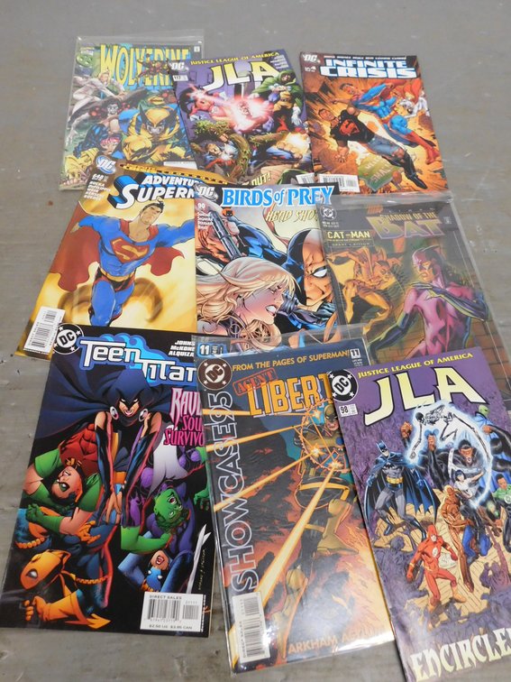 Nine Assorted Comic Books