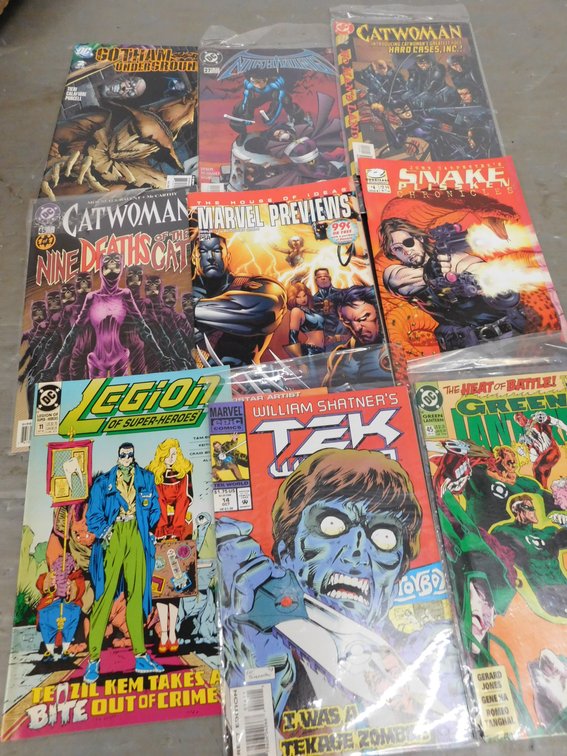 Nine Assorted Comic Books