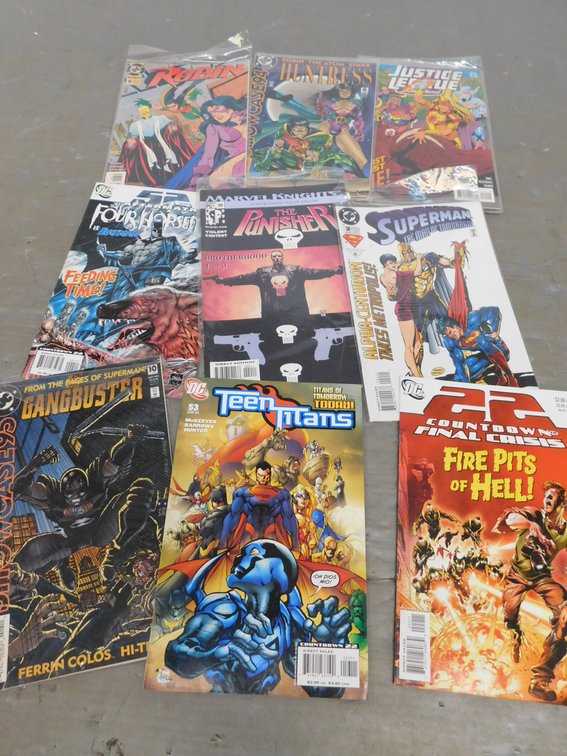 Nine Assorted Comic Books