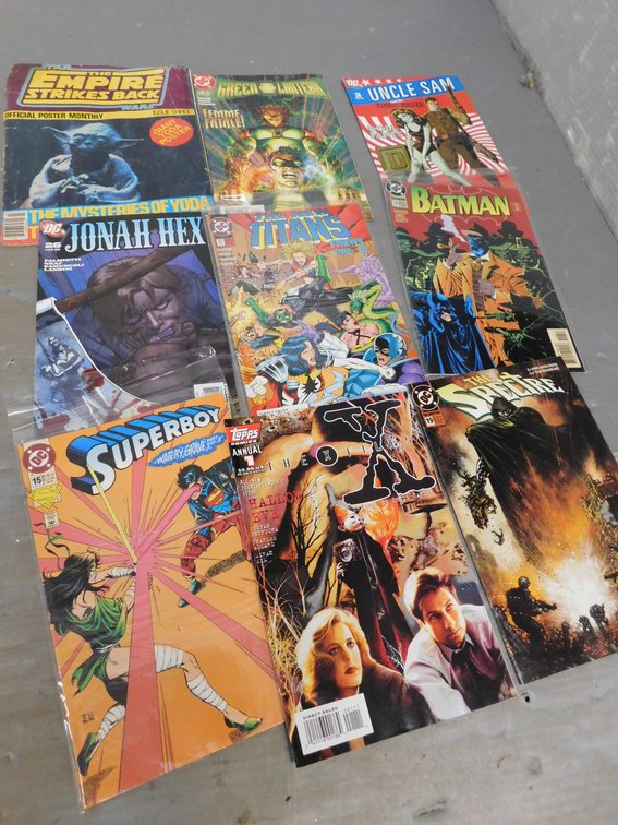 Nine Assorted Comic Books
