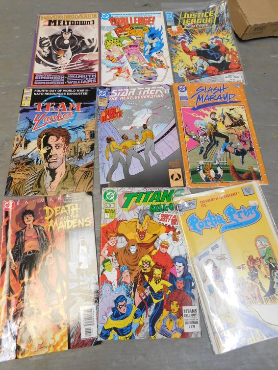 Nine Assorted Comic Books
