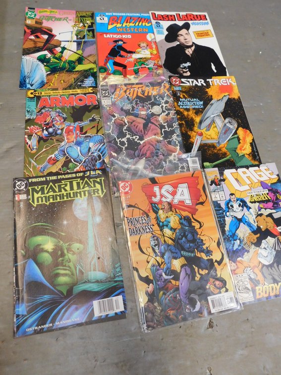 Nine Assorted Comic Books