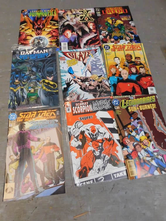 Nine Assorted Comic Books