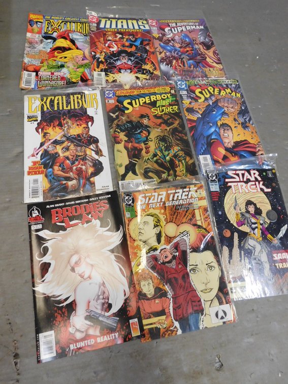 Nine Assorted Comic Books