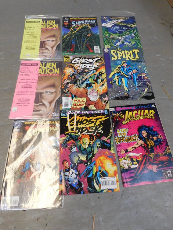 Nine Assorted Comic Books