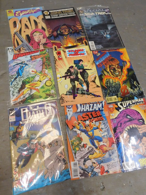 Nine Assorted Comic Books