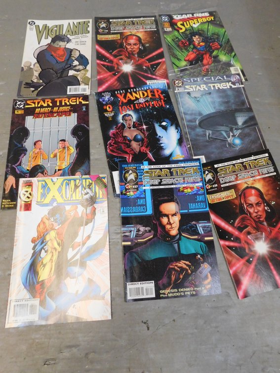 Nine Assorted Comic Books
