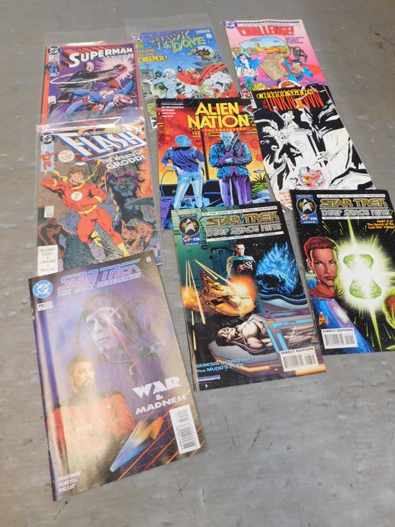Nine Assorted Comic Books