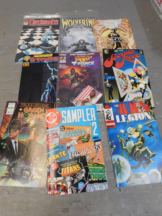 Nine Assorted Comic Books