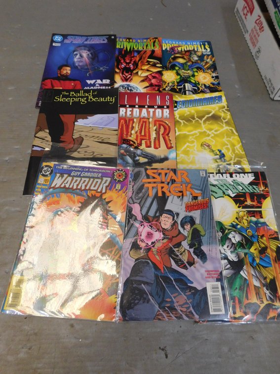 Nine Assorted Comic Books
