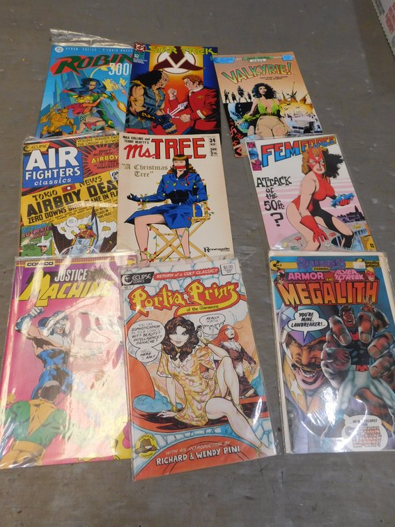 Nine Assorted Comic BOoks