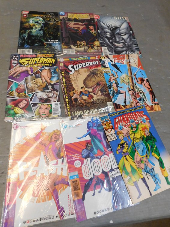 Nine Assorted Comic Books