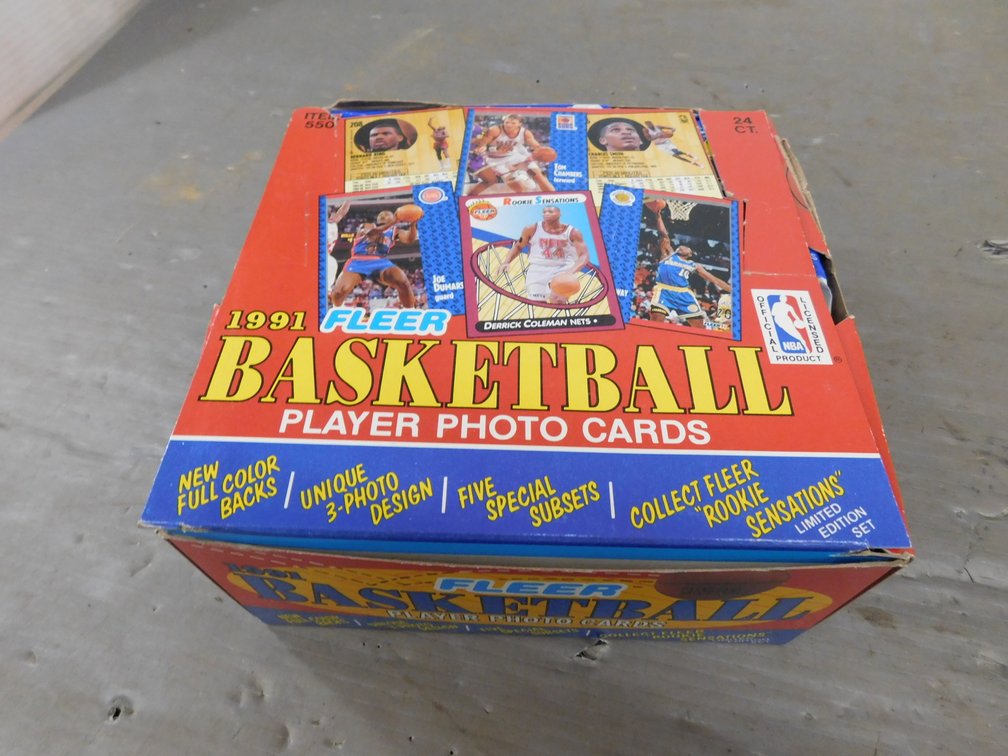 1991 Fleer Basketball Player Photo Cards Box