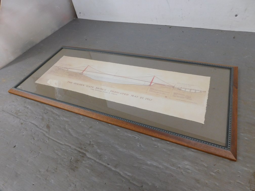The Golden Gate Bridge Framed Wall Hanging 18" x 41"