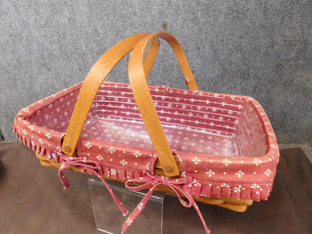 1994 Longaberger Basket with Liner, Protector 12" x 18" x 4"