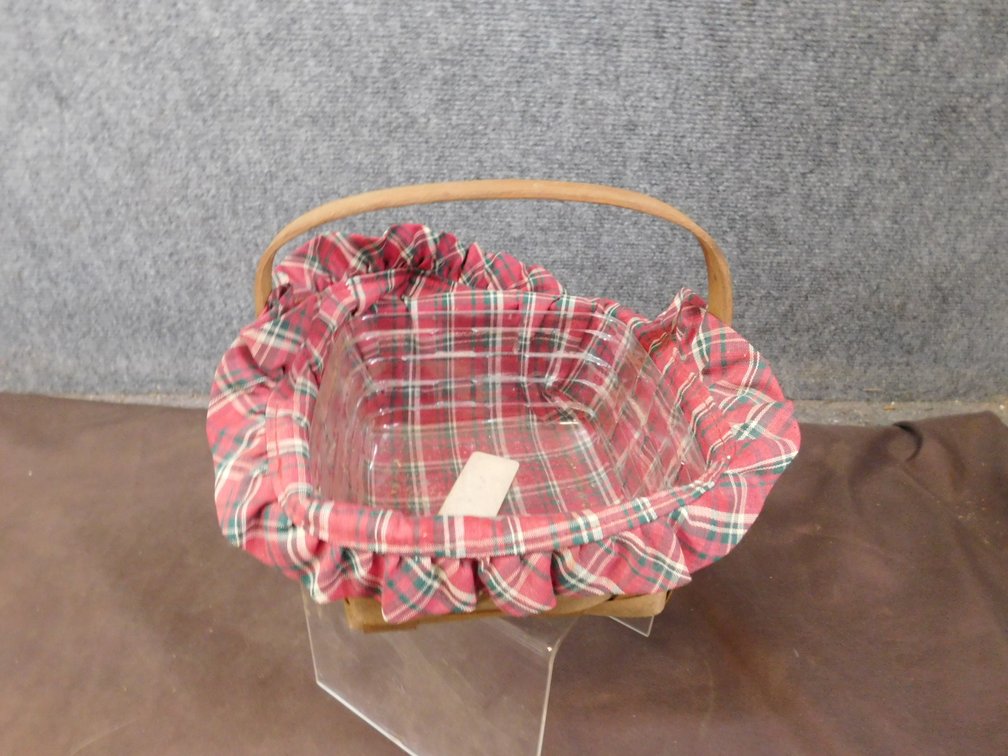 1983 Longaberger Basket with Liner, Protector 7" x 7" x 3"