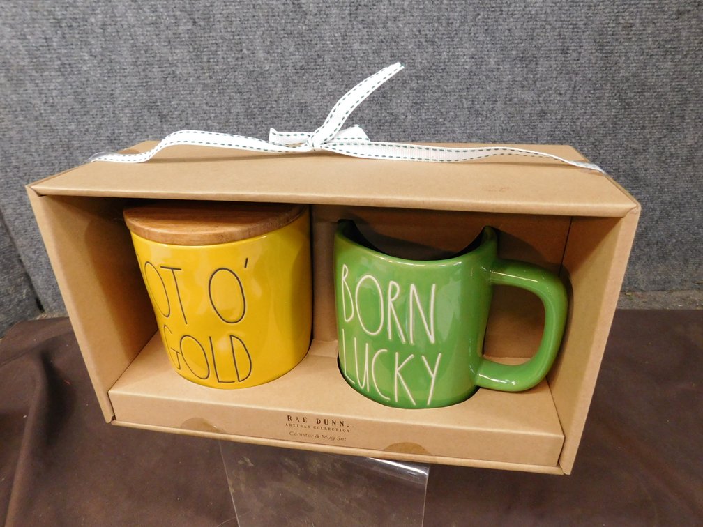 Rae Dunn Canister & Mug Set, New