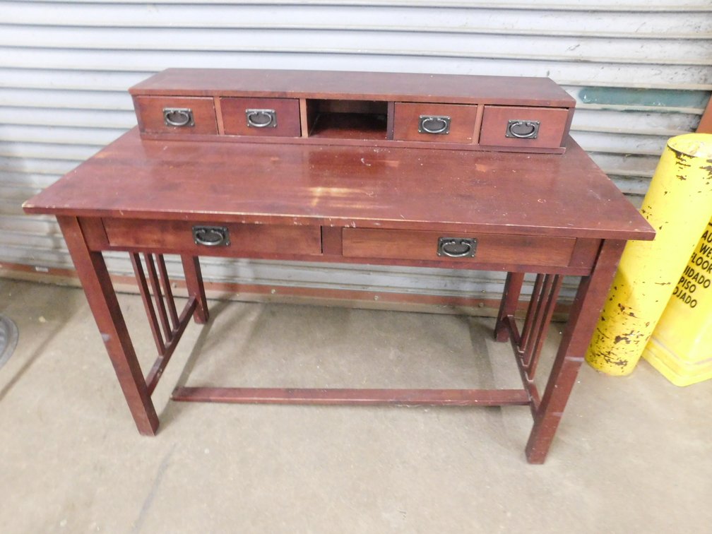 Wood Desk 47" x 24" x 31" T, Needs Repaired