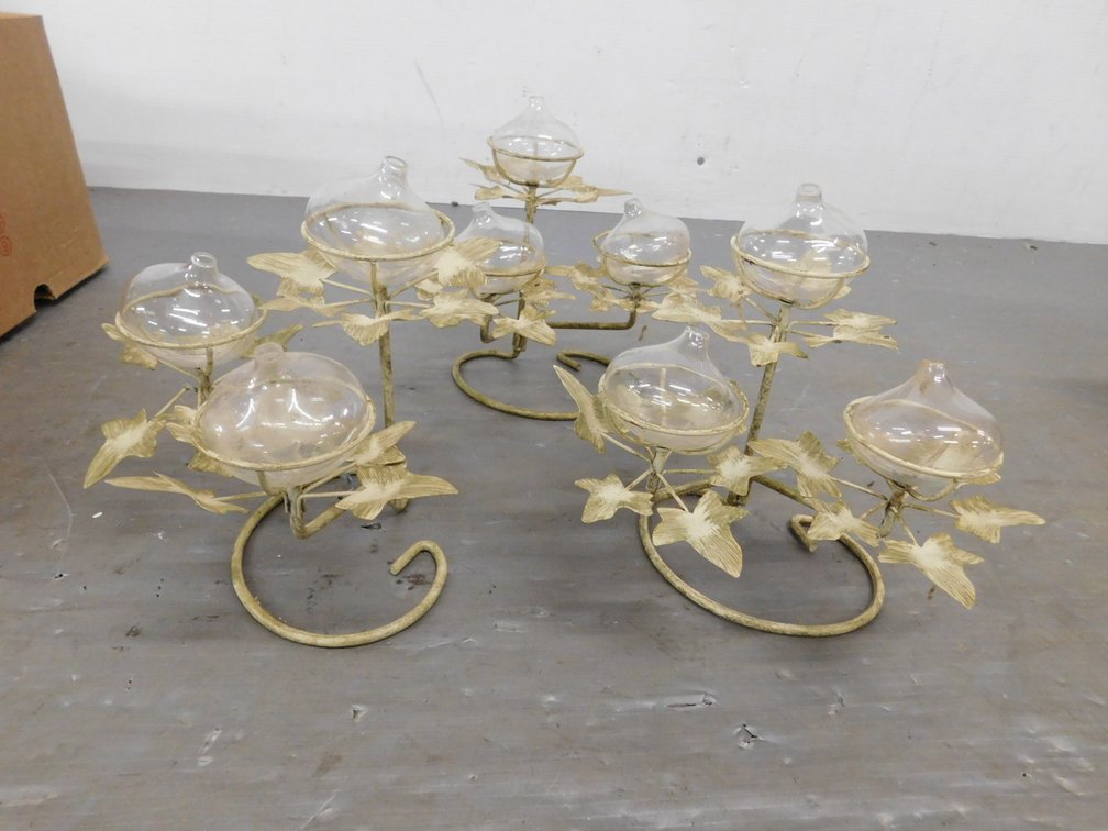Metal And Glass Centerpiece
