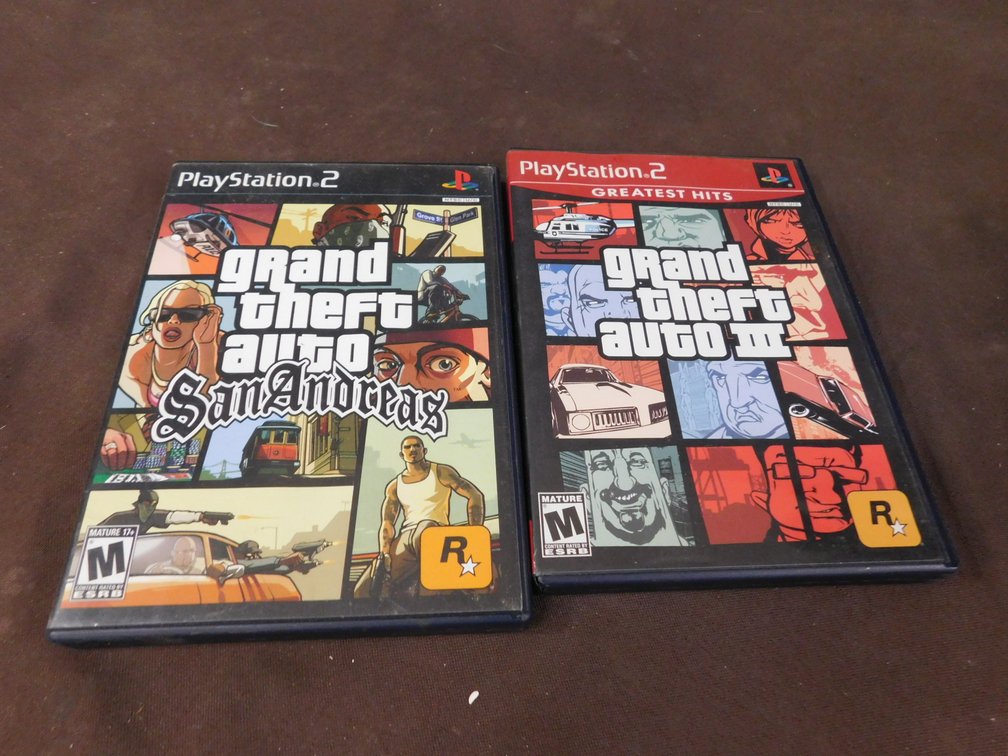 Two PlayStation 2 Video Games, Grand Theft Auto III, Grand Theft Auto