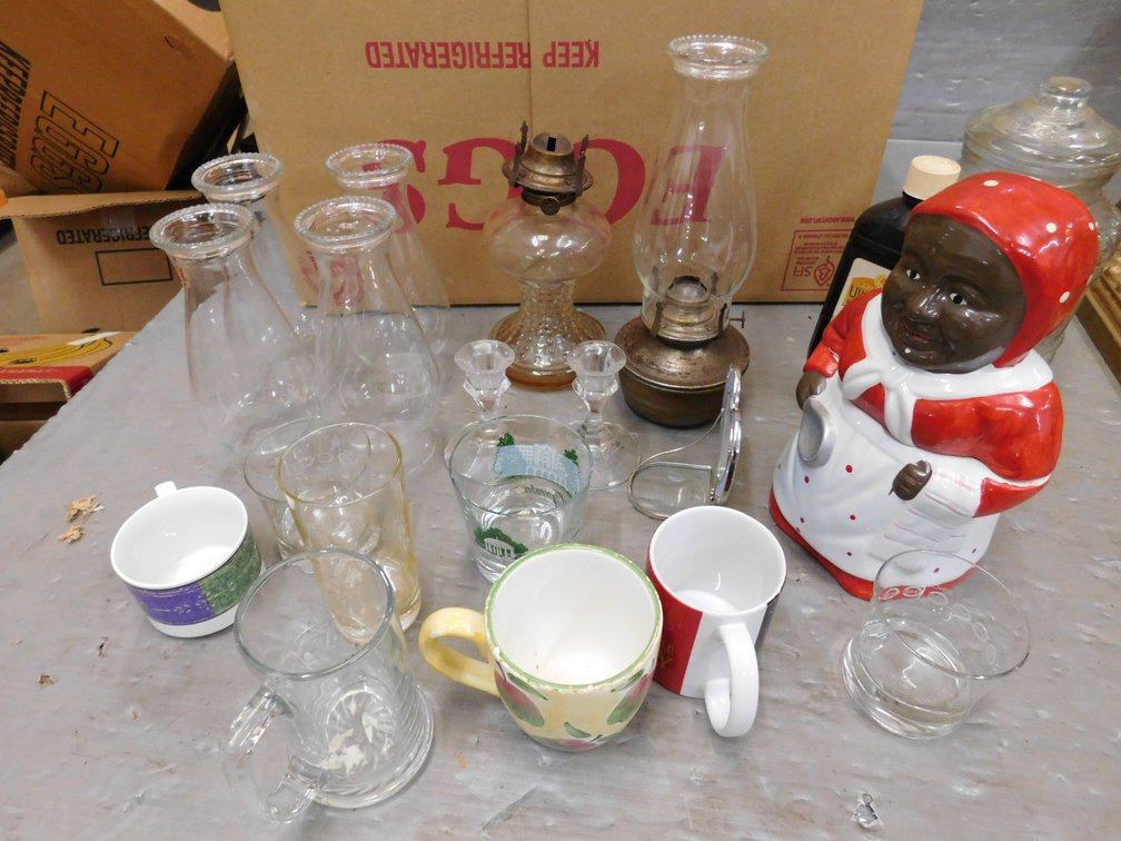 Coffee Cups, Oil Lantern, Cookie Jar etc.