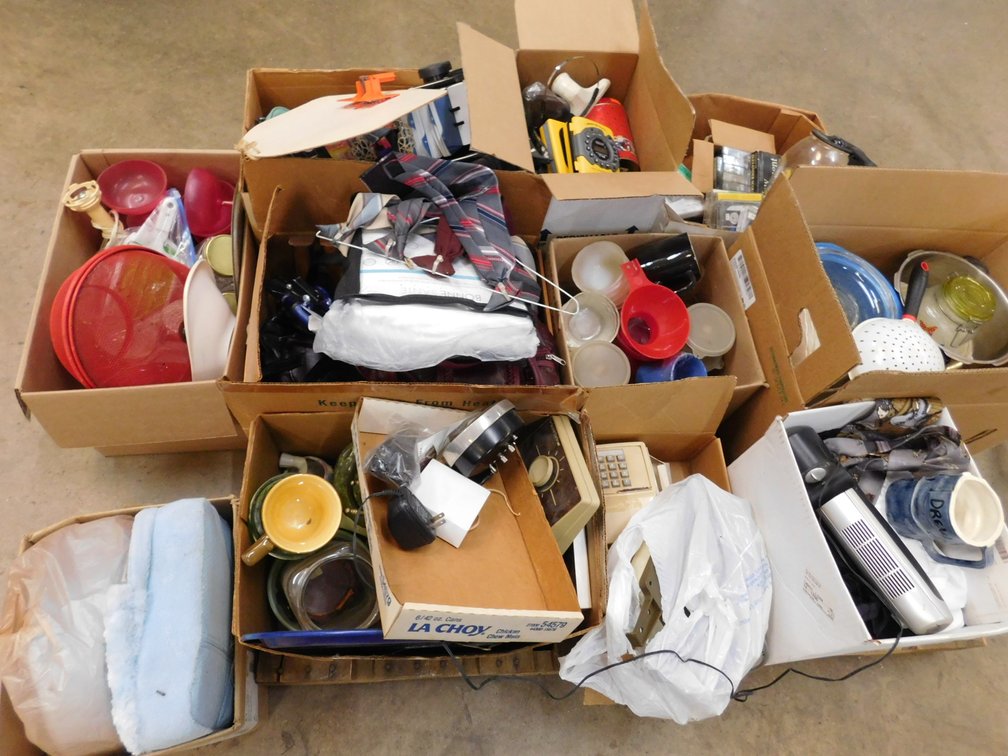 Pallet Lot of Assorted Household Items, Walkers, Turntable etc.