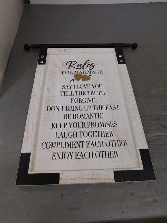Rules for Marriage Wall Hanging 16" x 25"