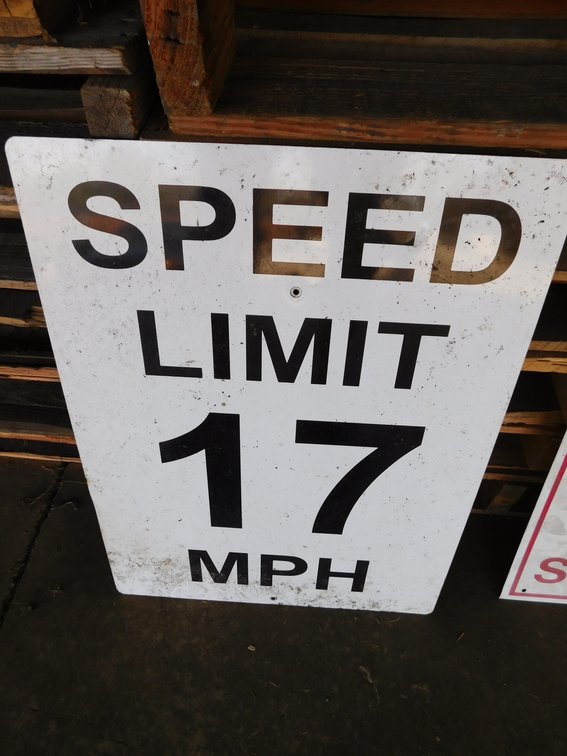 Speed Limit 17 MPH Sign 18" x 24"