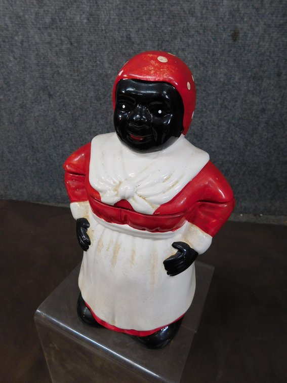 Black Americana Cookie Jar 9" T