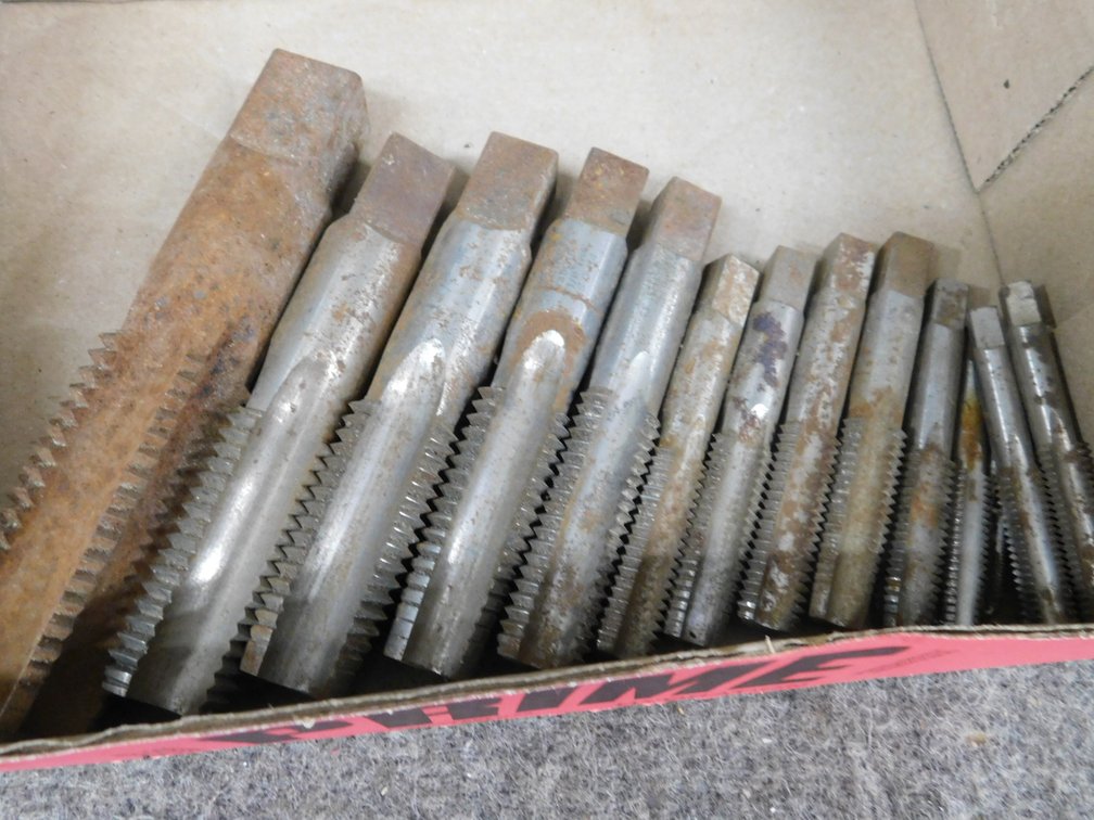 Box of Various Size Taps