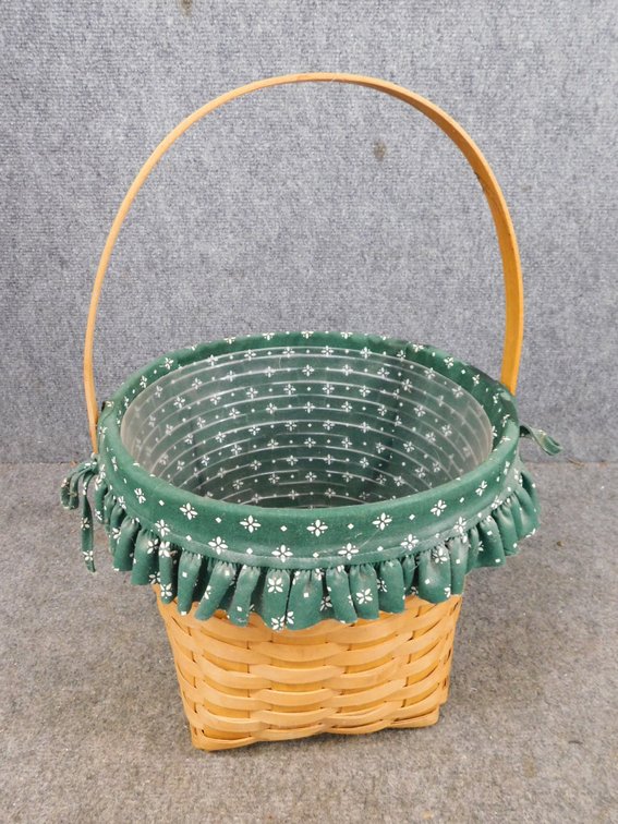 1996 Longaberger Basket with Protector and Liner 12" x 10 1/4"